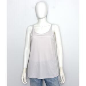 Eileen Fisher Womens Tank Top S Off White Crew Neck Sleeveless NWOT